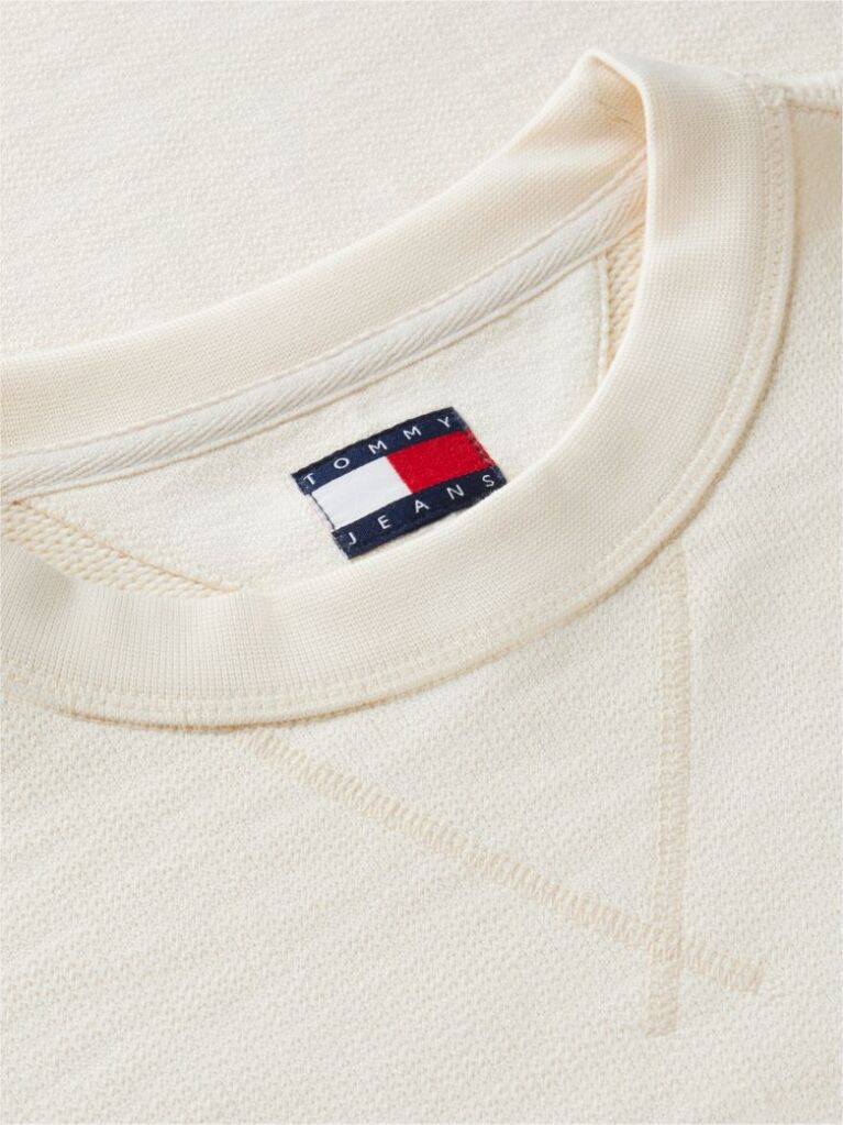 Beige Logo Relaxed Crew Neck Sweatshirt  Men