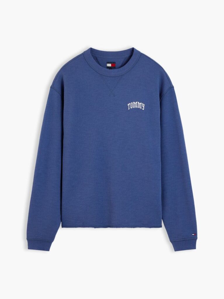 Blue Logo Relaxed Crew Neck Sweatshirt  Men