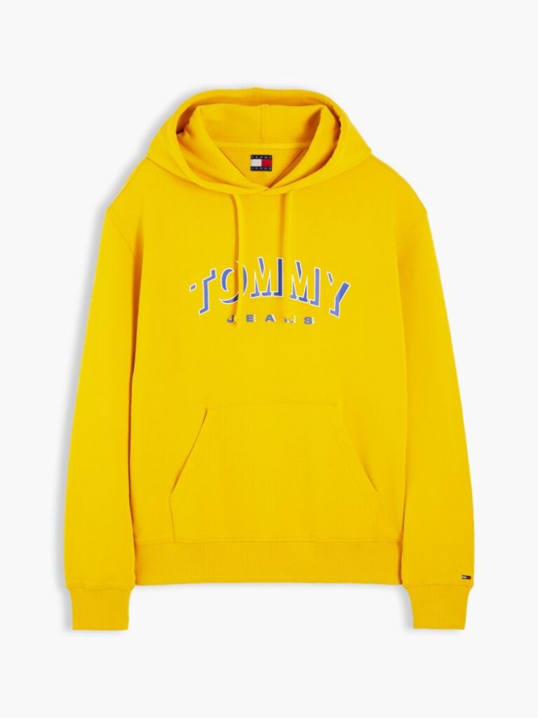 Yellow Logo Relaxed Sueded Terry Hoody  Men