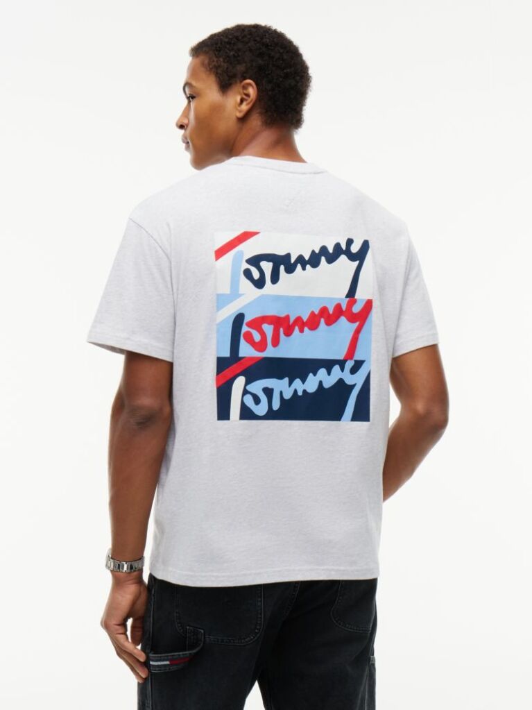 Grey Signature Logo Relaxed Jersey T-Shirt  Men