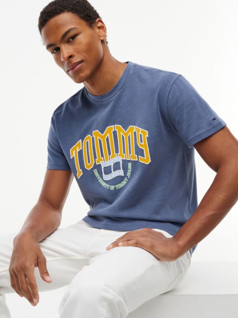 Blue Varsity Logo Jersey T-Shirt  Men