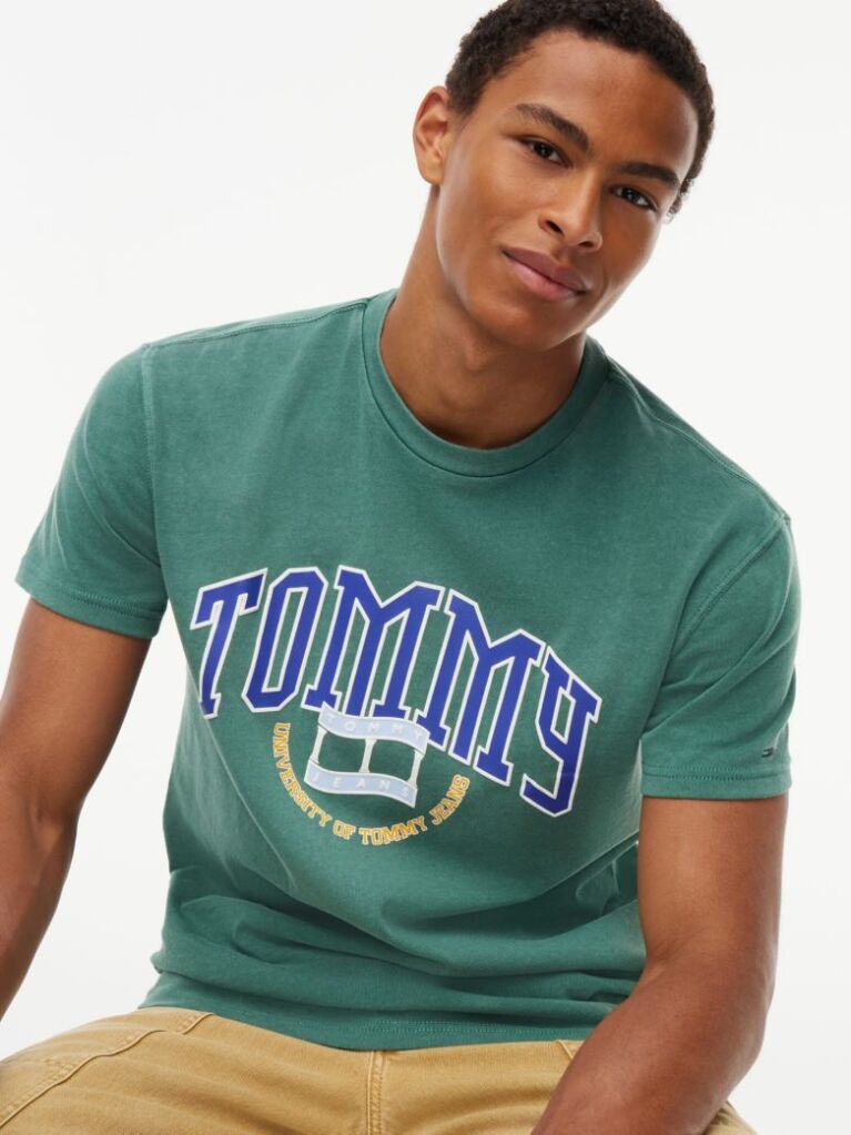 Green Varsity Logo Jersey T-Shirt  Men