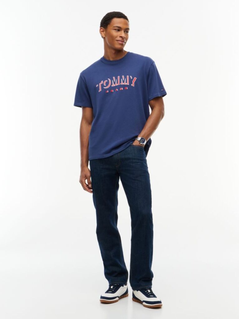 Blue Logo Relaxed Crew Neck T-Shirt  Men