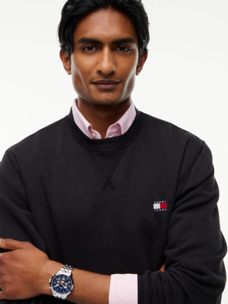 Black Badge Fleece Crew Neck Sweatshirt  Men