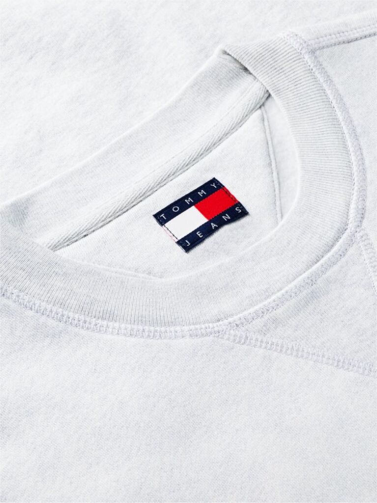 Grey Badge Fleece Crew Neck Sweatshirt  Men
