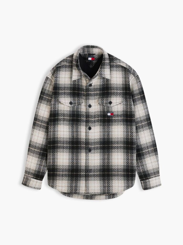 Multi Tartan Check Oversized Overshirt  Men