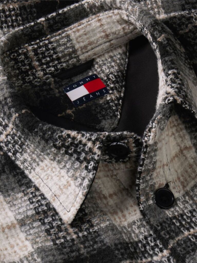 Multi Tartan Check Oversized Overshirt  Men