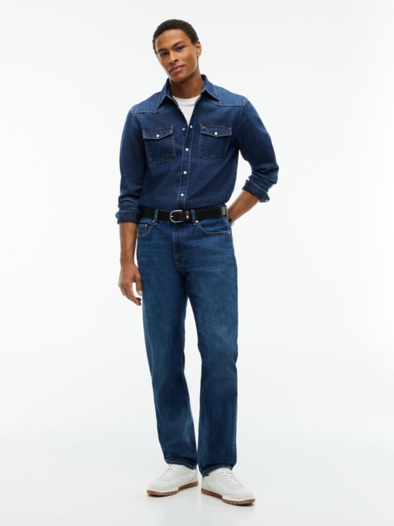 Denim Regular Fit Western Denim Shirt  Men