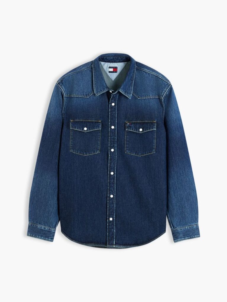 Denim Regular Fit Western Denim Shirt  Men