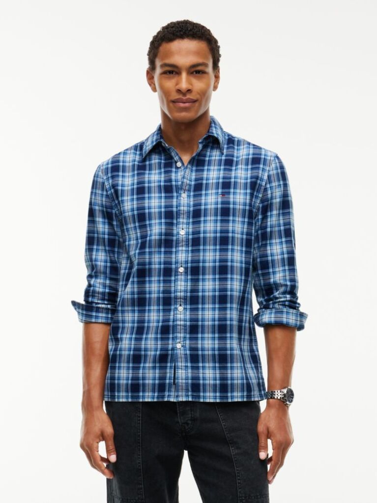 Multi Regular Fit Dobby Check Shirt  Men