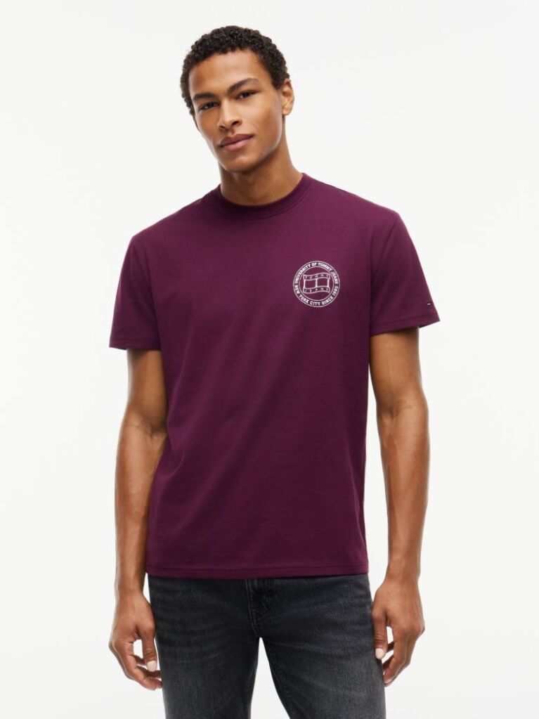 Red Wavy Flag Back Logo Jersey T-Shirt  Men