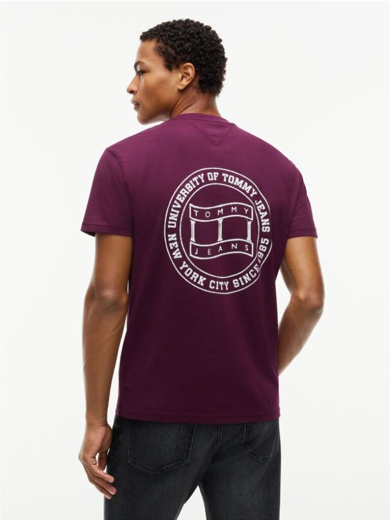 Red Wavy Flag Back Logo Jersey T-Shirt  Men