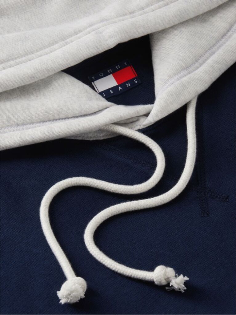 Multi Tommy Badge Colour-Blocked Fleece Hoody  Men