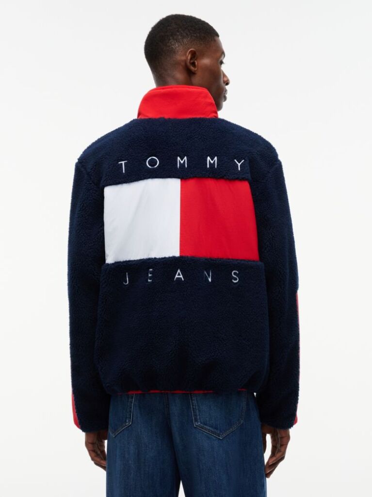 Multi Colour-Blocked Teddy Zip-Thru Jacket  Men