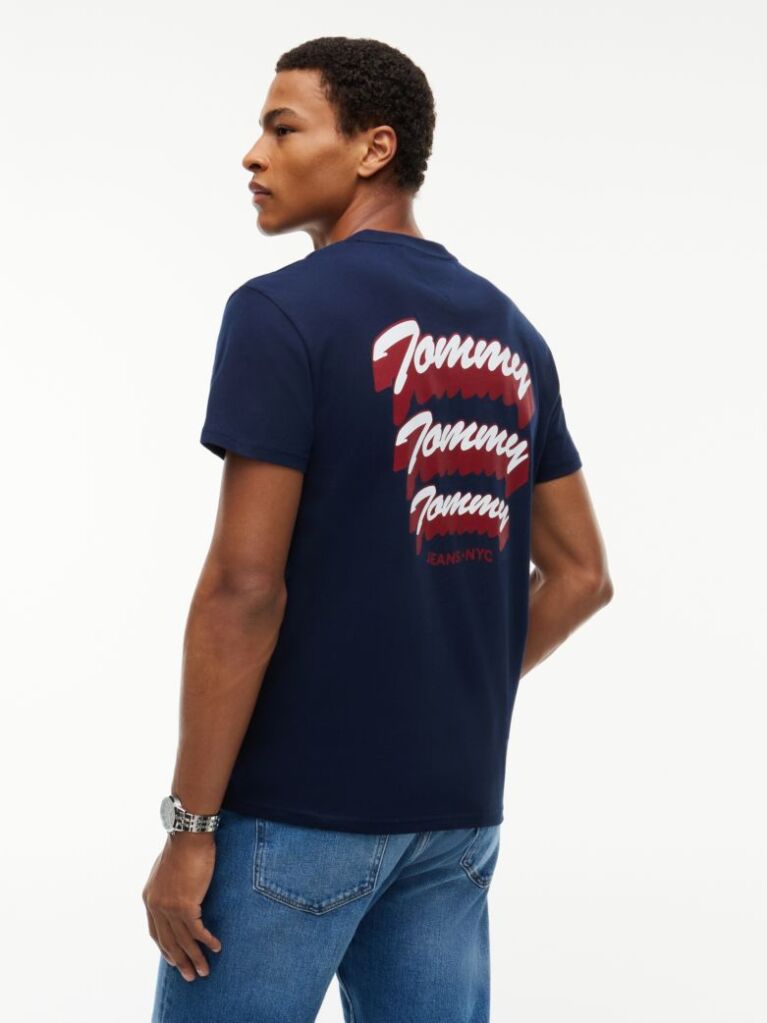 Blue Logo Jersey Crew Neck T-Shirt  Men