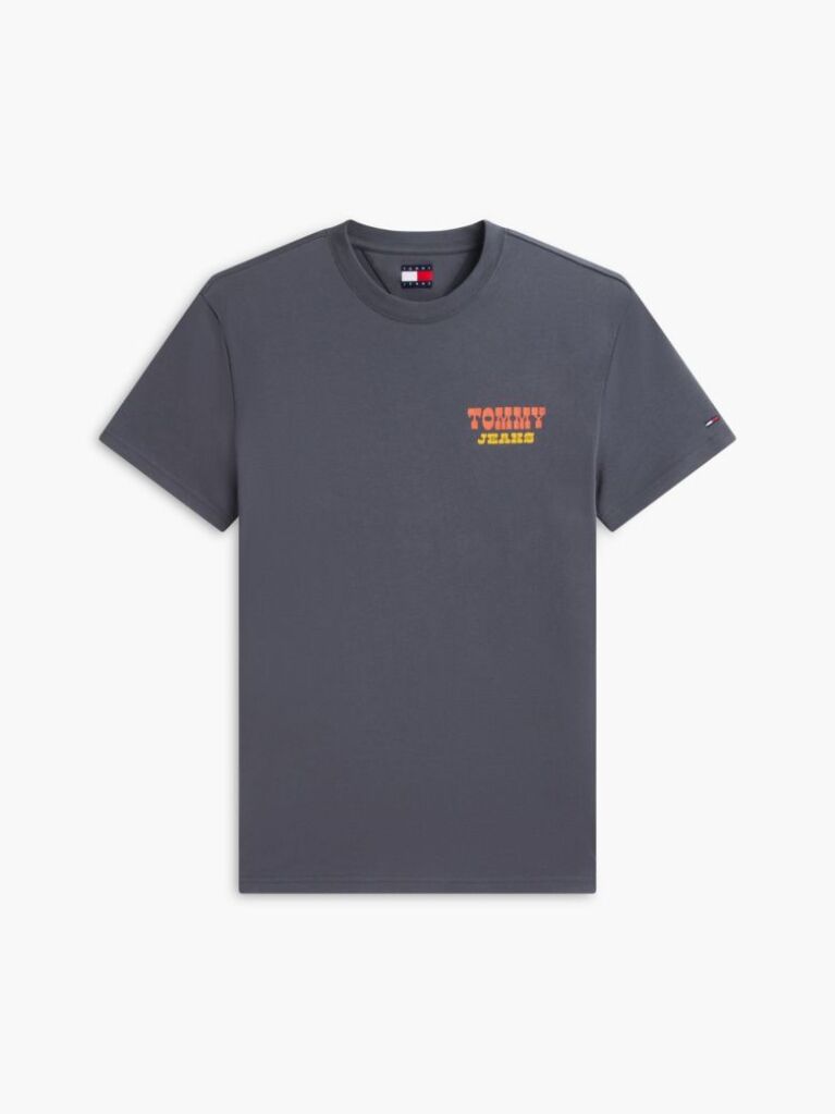 Μαύρο Βαμβακερό T-Shirt Με Κλασική Λαιμόκοψη Και Λογότυπο  Άνδρες