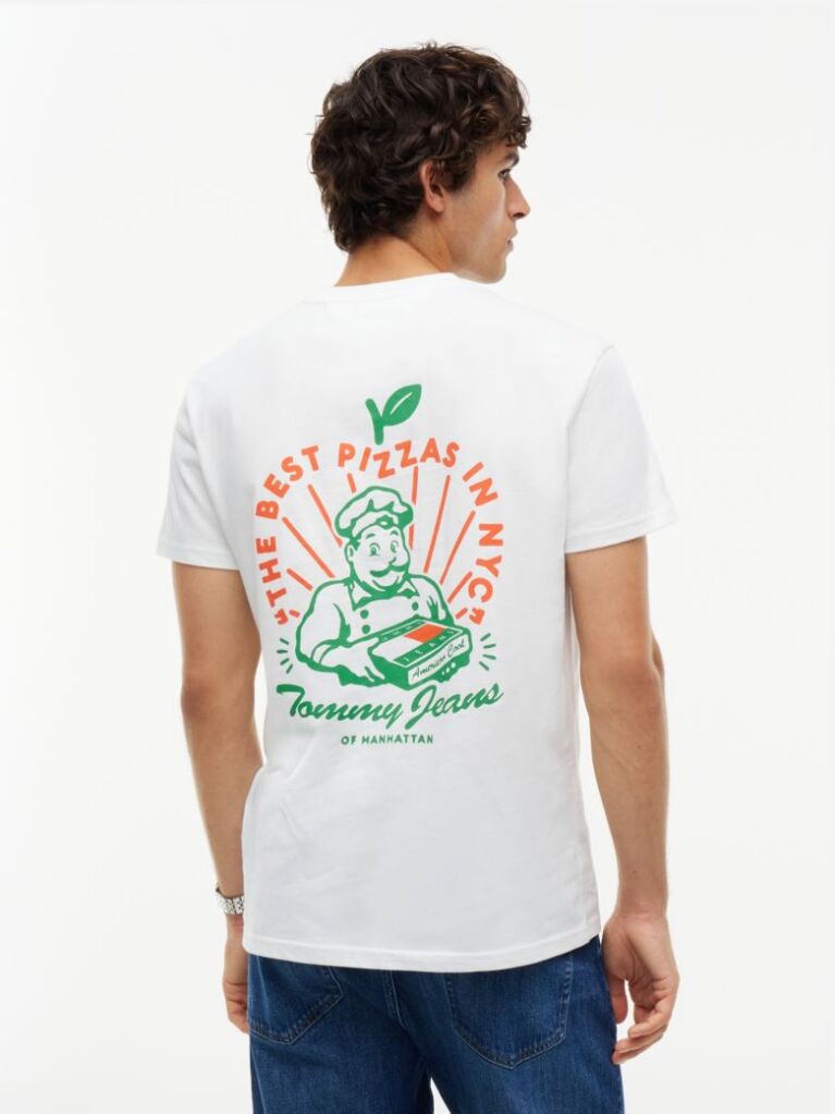Beige Logo Jersey Crew Neck T-Shirt  Men