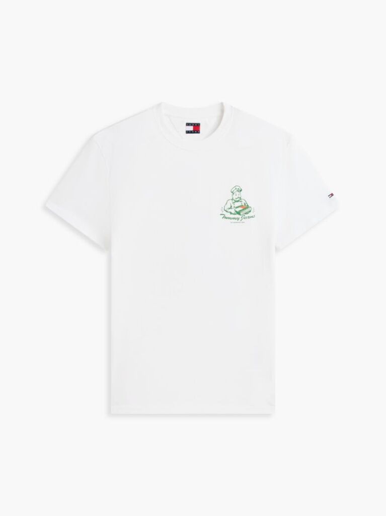 Beige Logo Jersey Crew Neck T-Shirt  Men