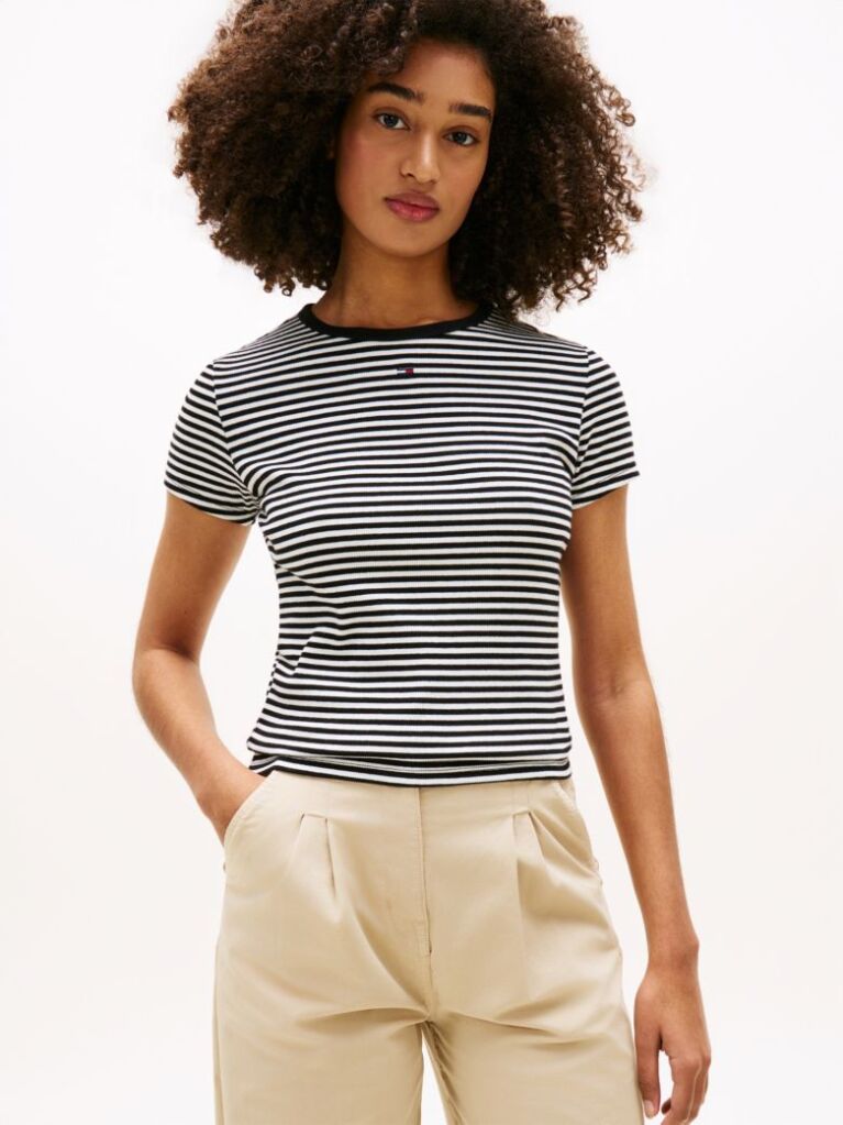 Multi Essential Ριμπ T-Shirt Σε Slim Γραμμή  Γυναίκες