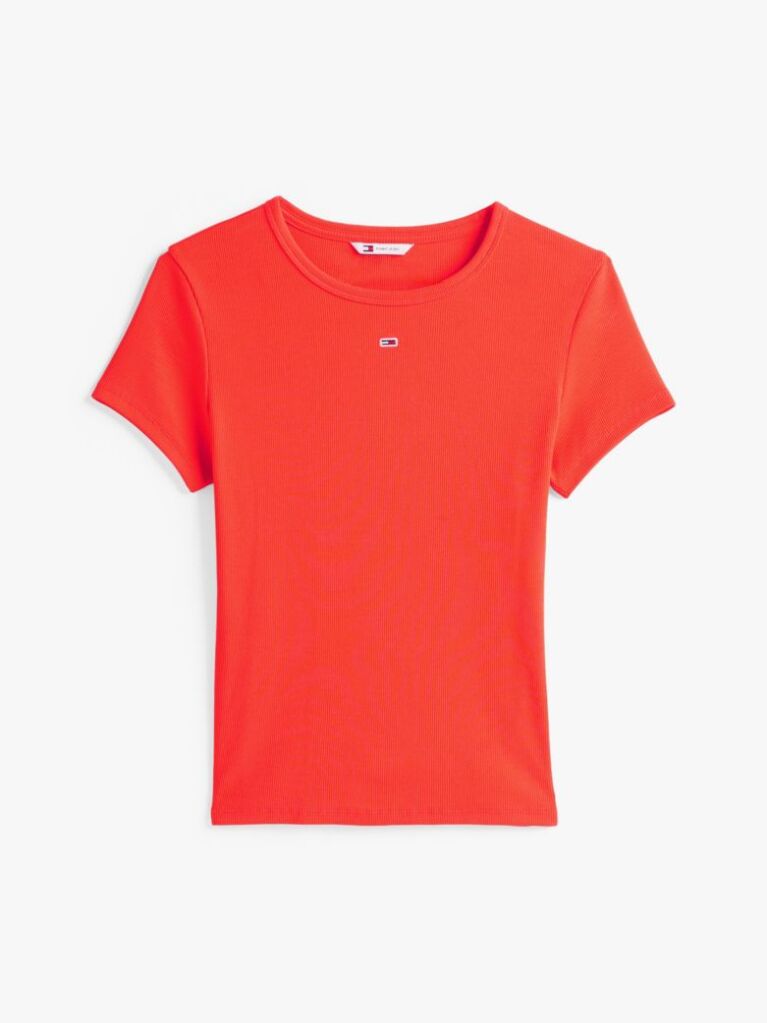 Orange Essential Slim Rib-Knit T-Shirt  Women