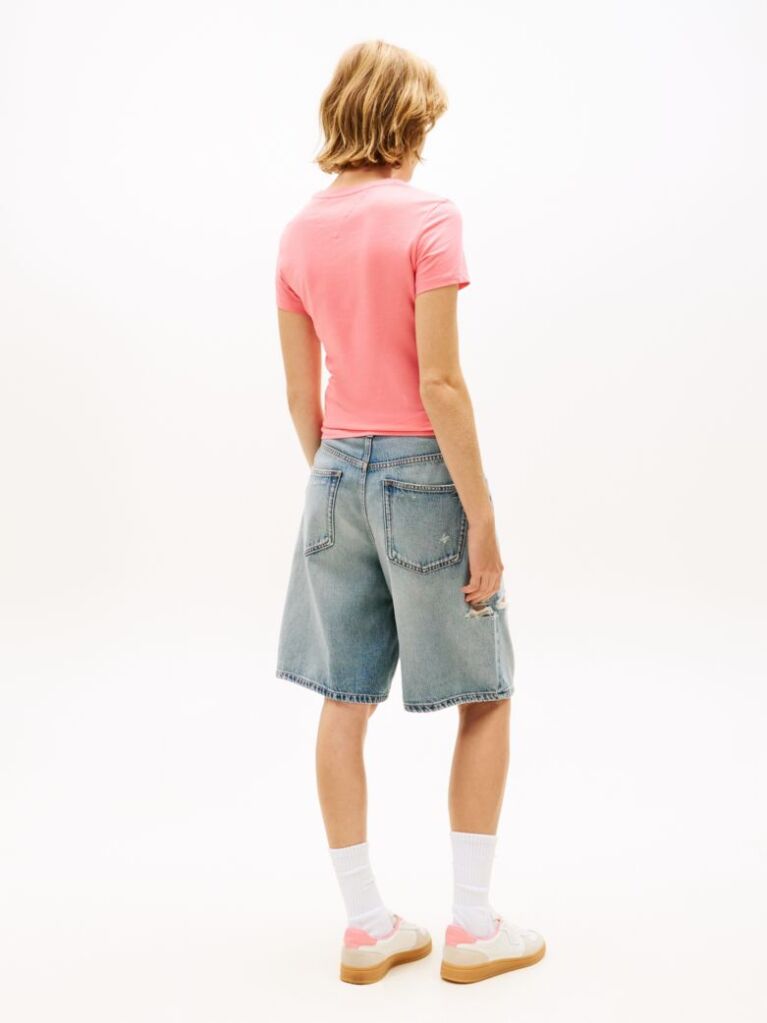 Ροζ Essential Slim T-Shirt Με Λογότυπο  Γυναίκες