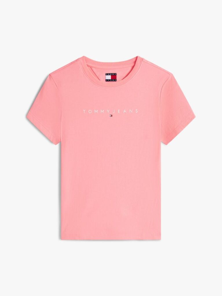 Ροζ Essential Slim T-Shirt Με Λογότυπο  Γυναίκες