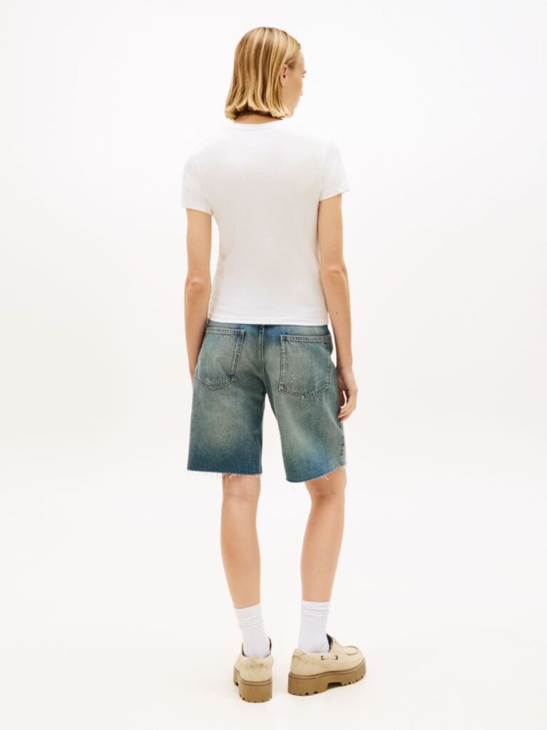 Άσπρο Essential Slim T-Shirt Με Λογότυπο  Γυναίκες