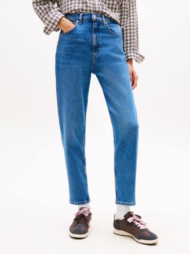 Denim Mom Ultra High Rise Straight Tapered Jeans  Women