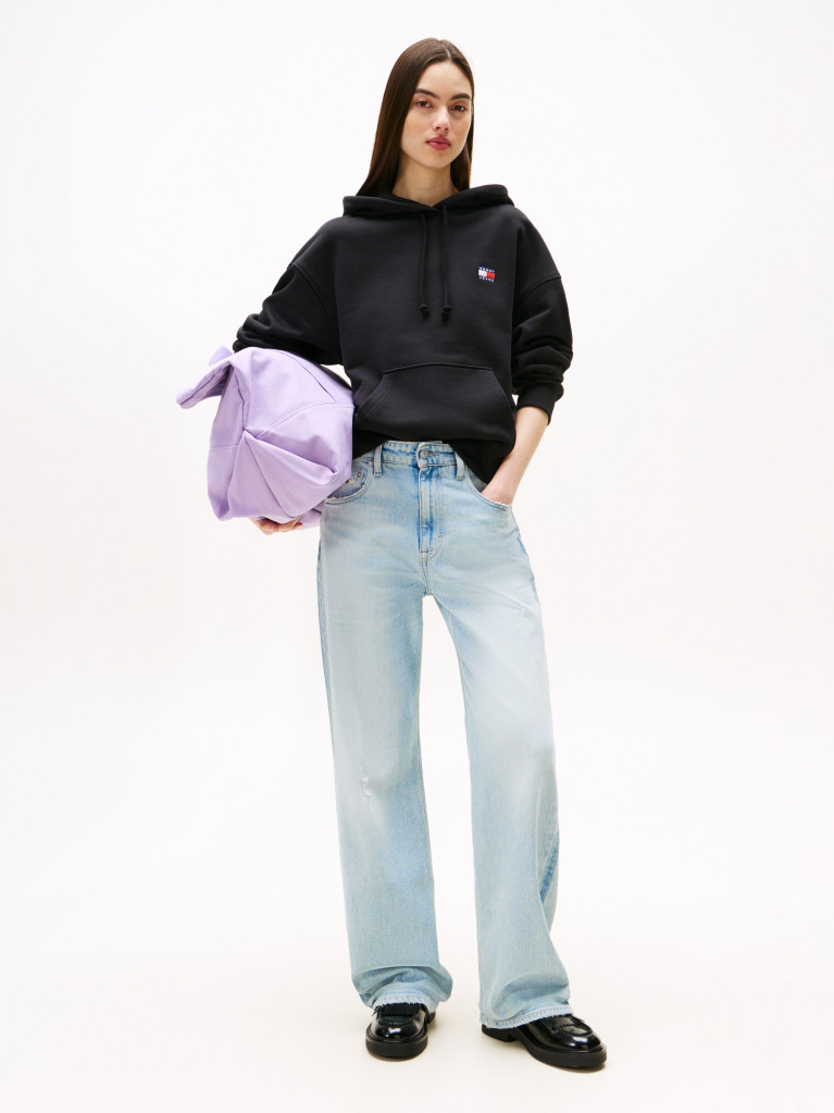 Μαύρο Hoody Σε Boxy Γραμμή  Γυναίκες