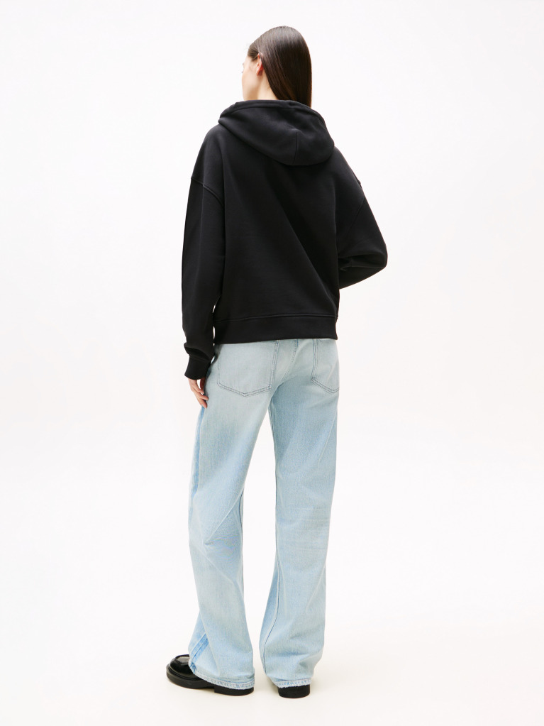 Μαύρο Hoody Σε Boxy Γραμμή  Γυναίκες