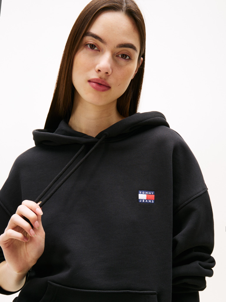 Μαύρο Hoody Σε Boxy Γραμμή  Γυναίκες