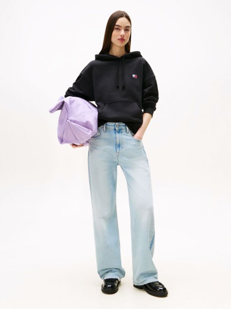 Μαύρο Hoody Σε Boxy Γραμμή  Γυναίκες