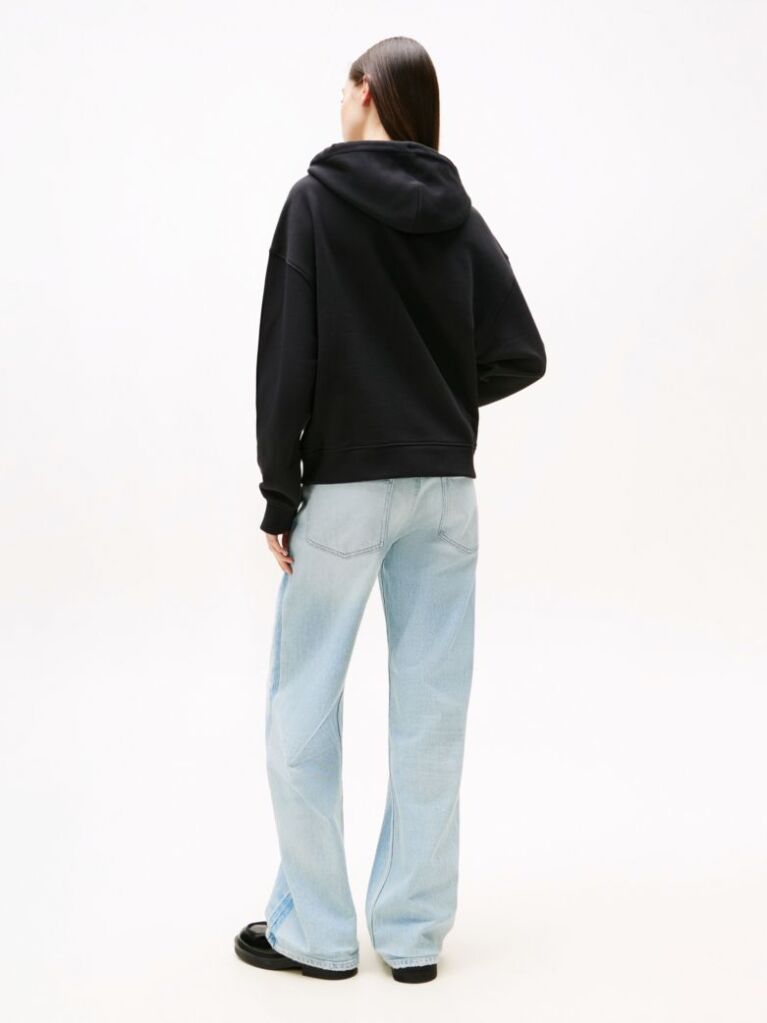 Μαύρο Hoody Σε Boxy Γραμμή  Γυναίκες