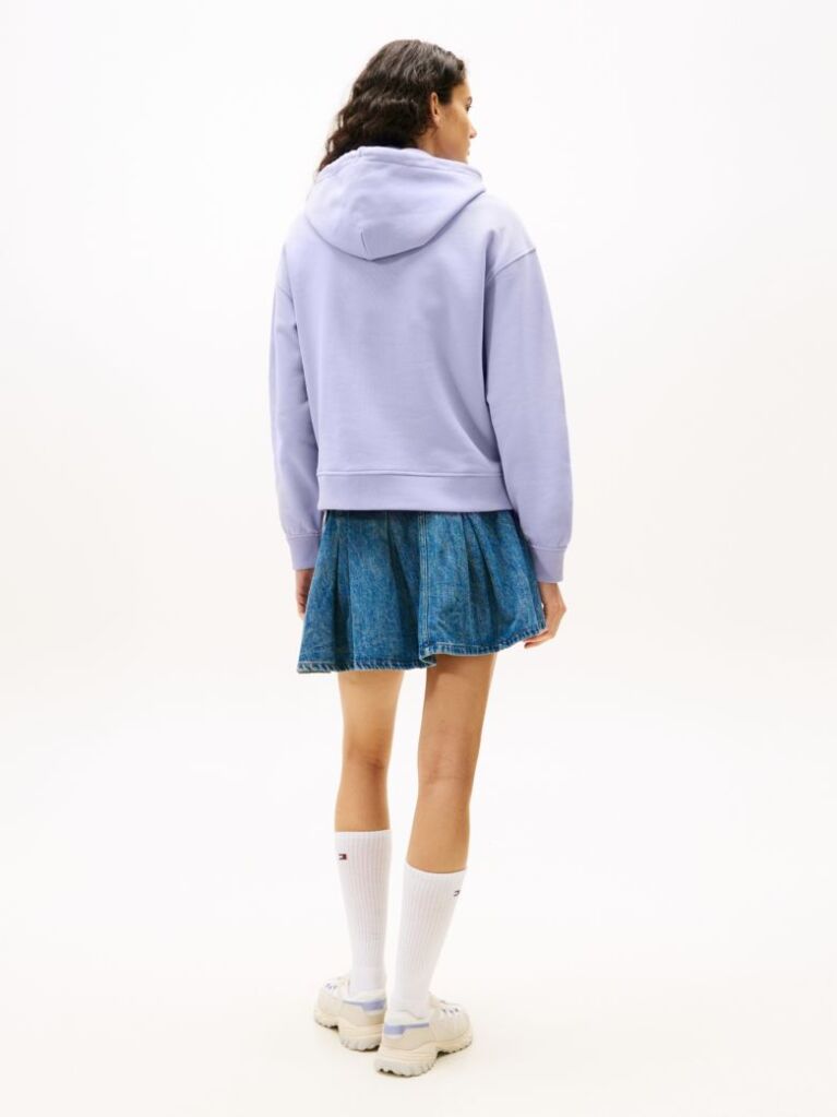 Μωβ Hoody Σε Boxy Γραμμή  Γυναίκες