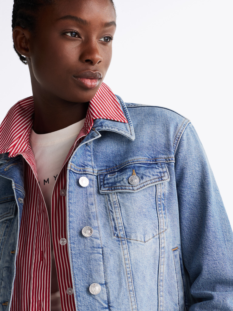 Denim Denim Trucker Τζάκετ Σε Στενή γραμμή  Γυναίκες