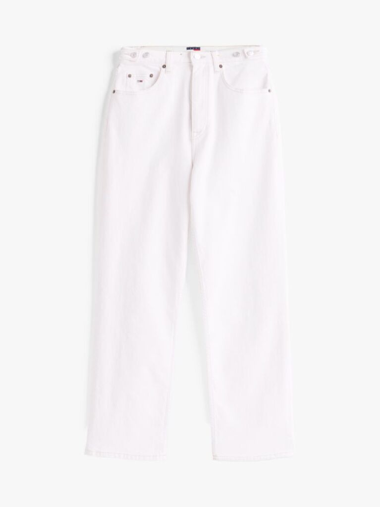 Denim High Rise Slim Straight White Jeans  Women