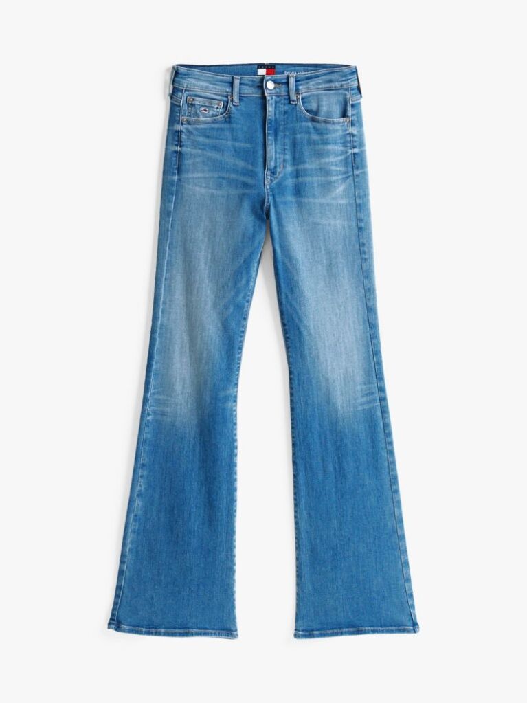 Denim Sylvia Ψηλόμεσο Τζιν Καμπάνα Με Ξεθωριασμένο Εφέ  Γυναίκες