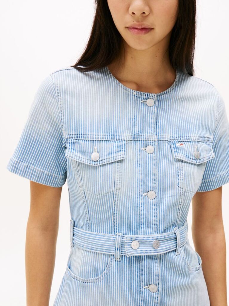 Denim Button-Down Denim Mini Dress  Women