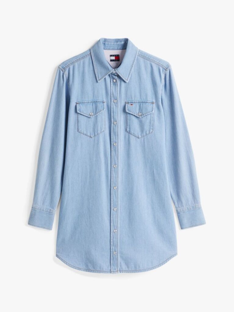 Denim Μίνι Denim Φόρεμα Σε Στιλ Πουκαμίσας  Γυναίκες