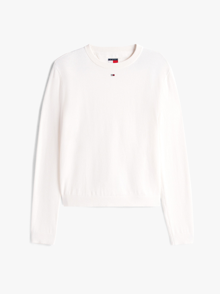 White Flag Embroidery Crew Neck Jumper  Women