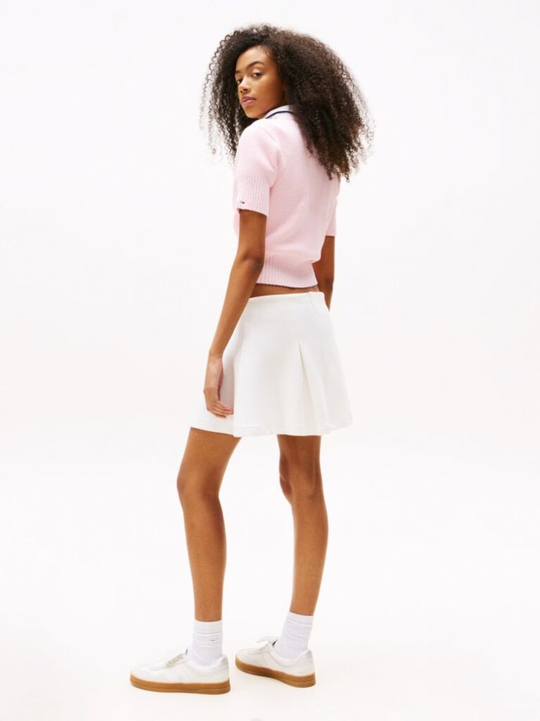 Beige Fit And Flare Mini Skirt  Women