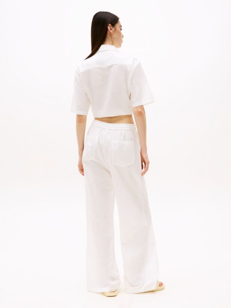 Beige Cropped Relaxed Short Sleeve Shirt  Women