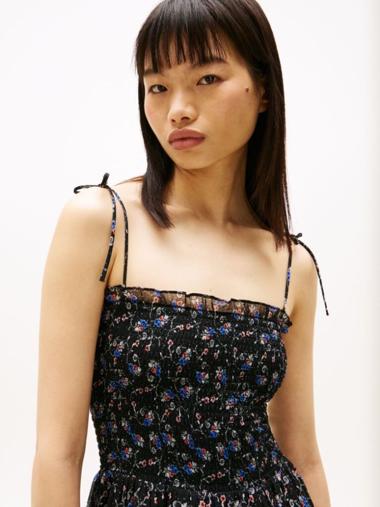 Multi Floral Print Chiffon Wrap Maxi Dress  Women