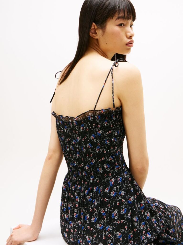 Multi Floral Print Chiffon Wrap Maxi Dress  Women