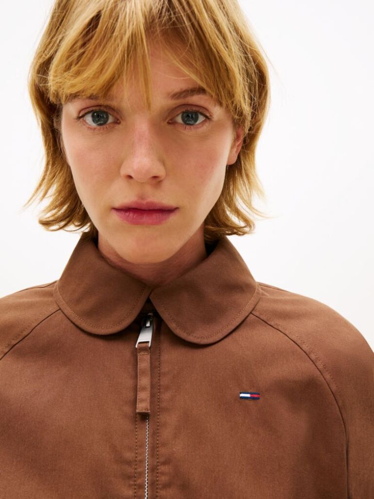 Brown Tommy Badge Water Repellent Jacket  Women
