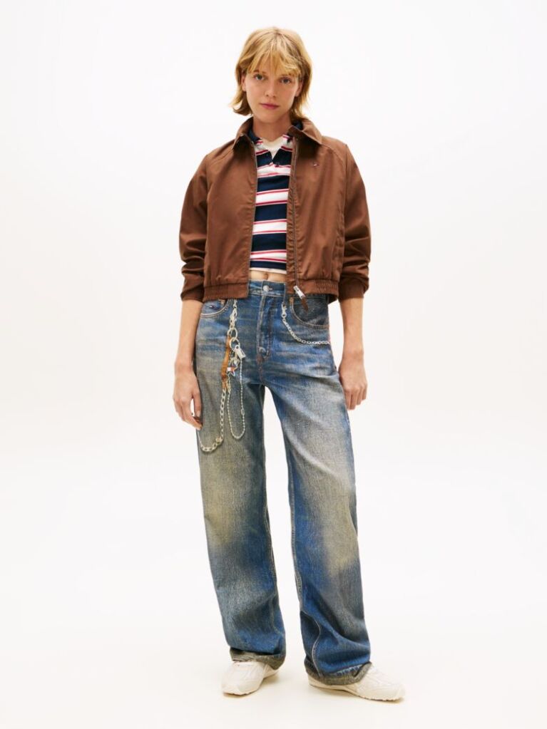 Brown Tommy Badge Water Repellent Jacket  Women