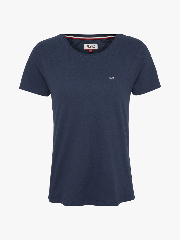Blue Crew Neck Flag Embroidered T-Shirt  Women