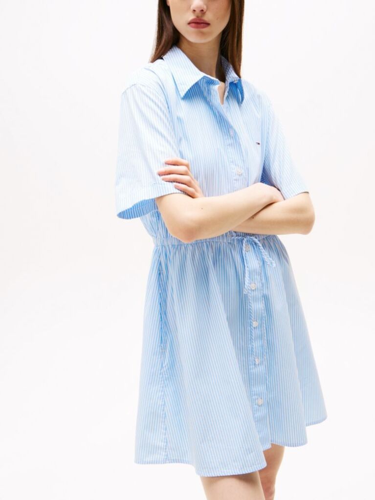 Multi Stripe Relaxed Mini Shirt Dress  Women
