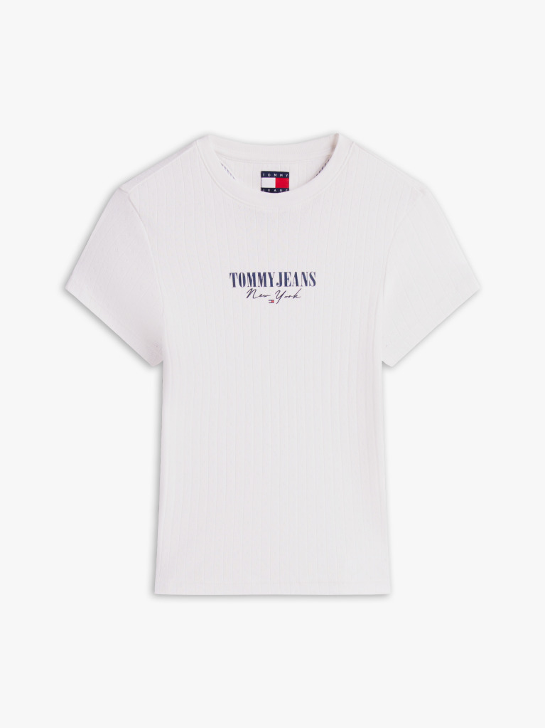 Άσπρο Slim T-Shirt Με Λογότυπο  Γυναίκες