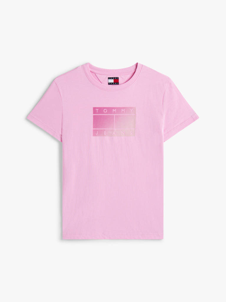 Pink Gradient Logo Crew Neck T-Shirt  Women